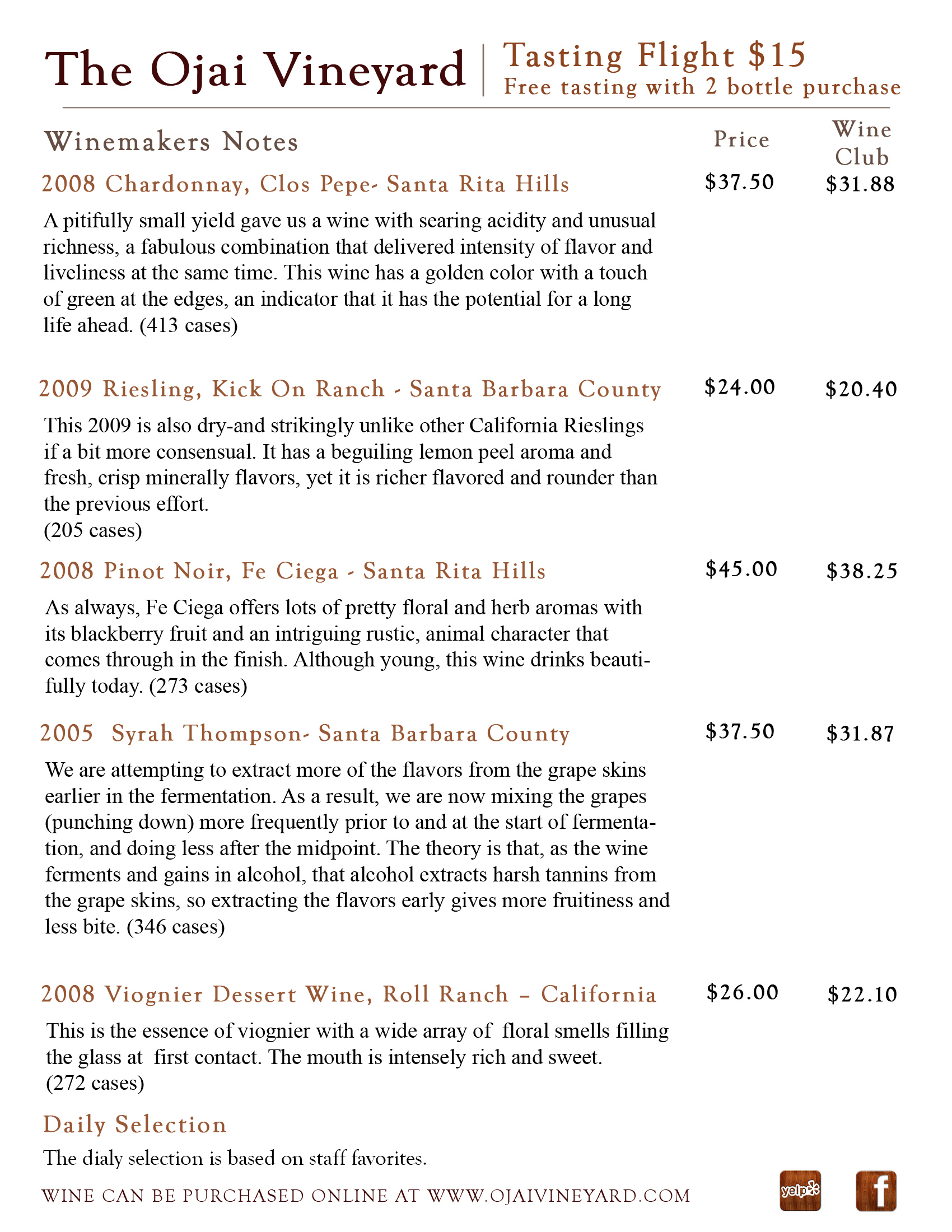 The Ojai Vineyard SPRING 2009