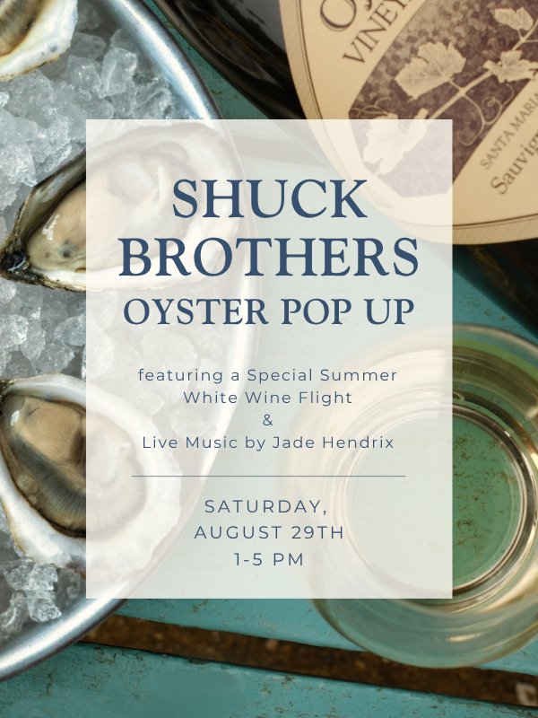 Saturday, August 29: Shuck Brothers Pop up Oyster Party